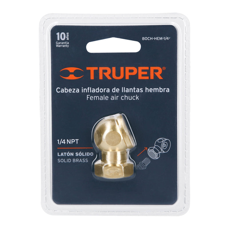 Cabeza para Inflar Cuerda Interior 1/4" NPT Truper