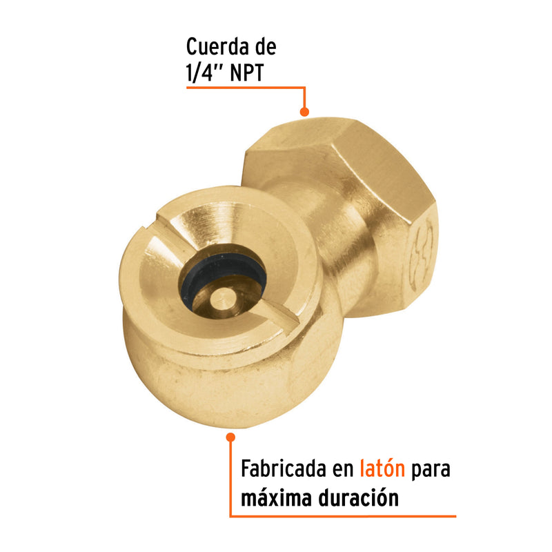 Cabeza para Inflar Cuerda Interior 1/4" NPT Truper