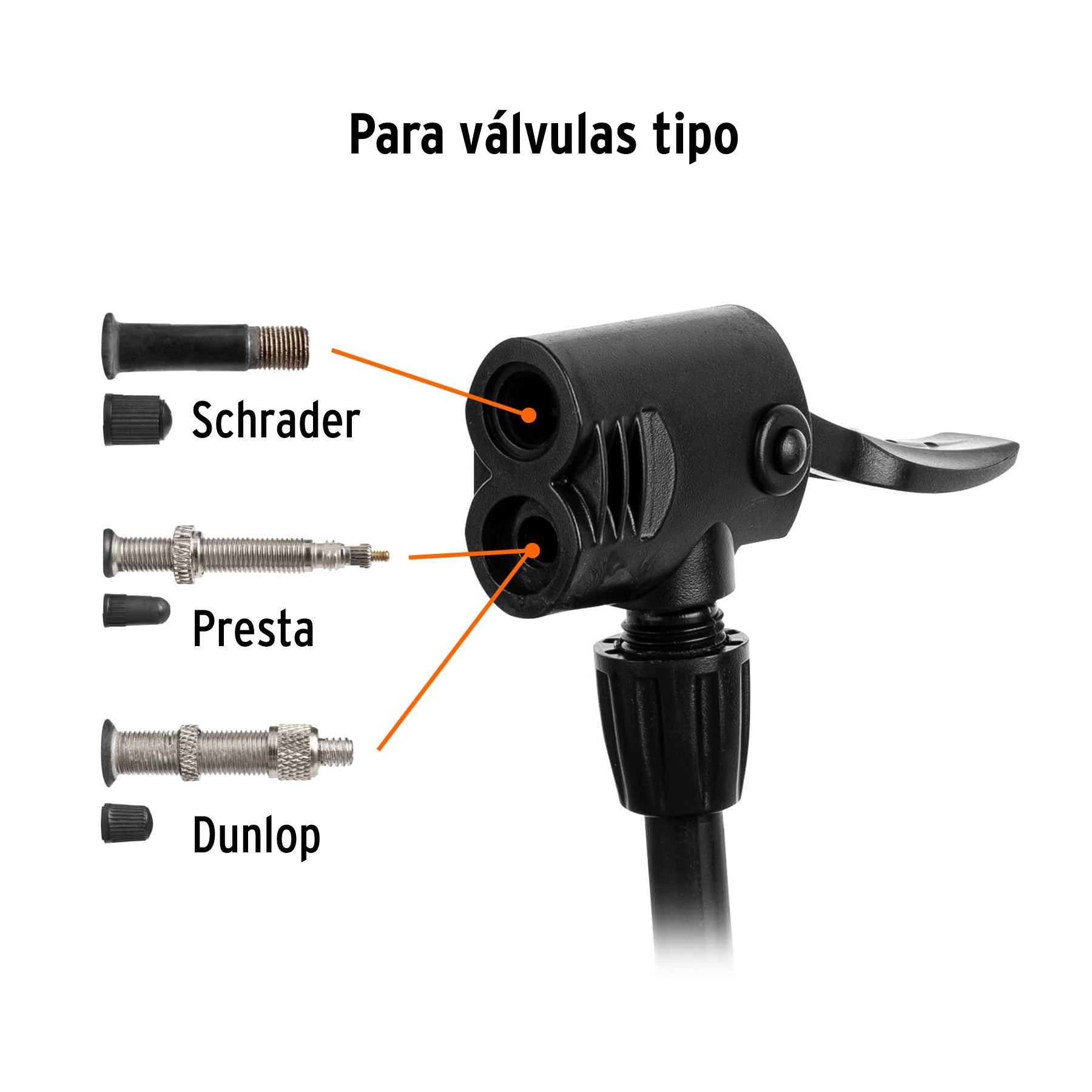Bomba para Inflar Manual 100 PSI Truper