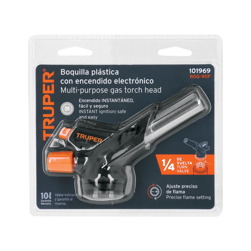 Soplete para Lata 1/4 de Vuelta Encendido Electronico de Plastico Truper