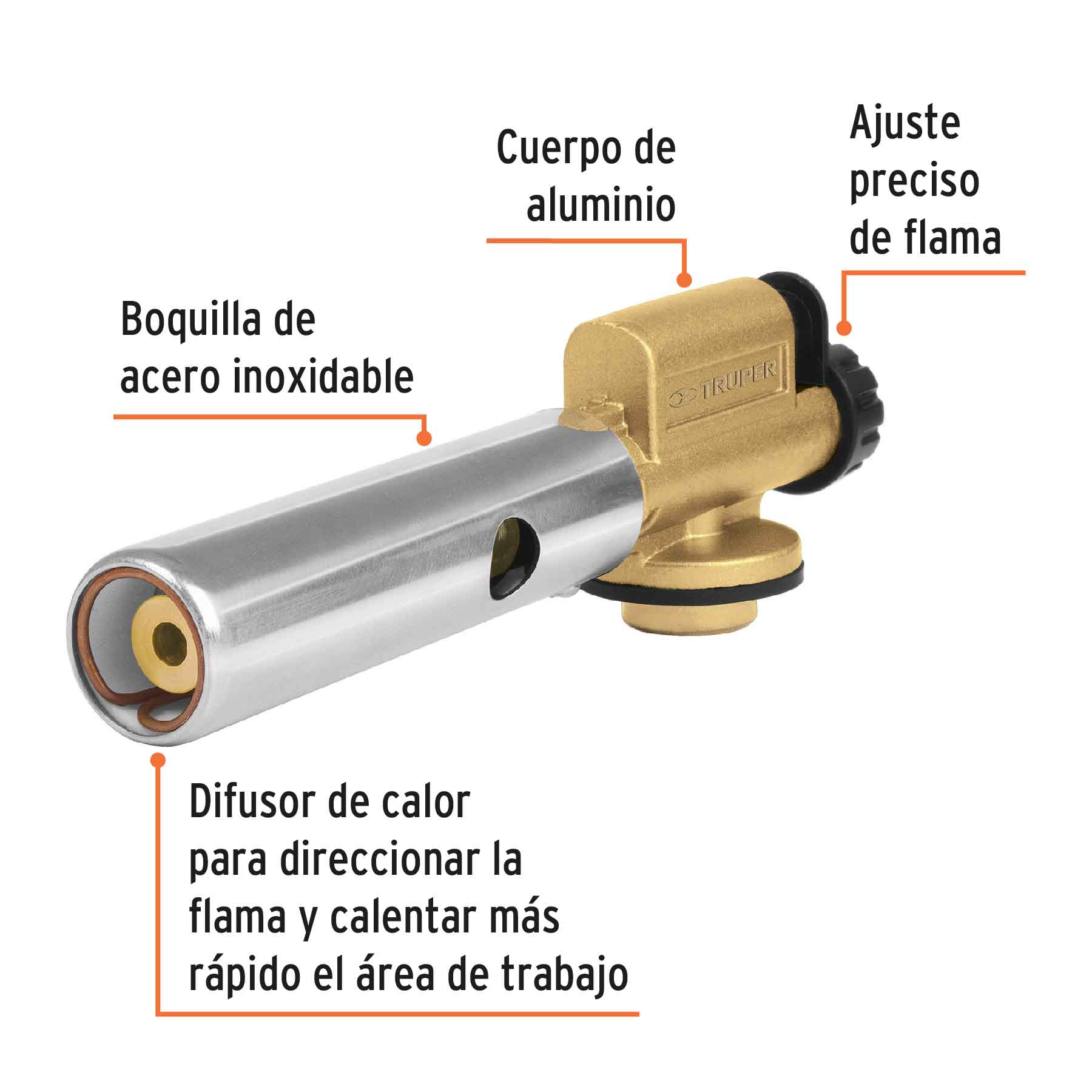 Soplete para Lata Roscada Encendido Electronico Truper