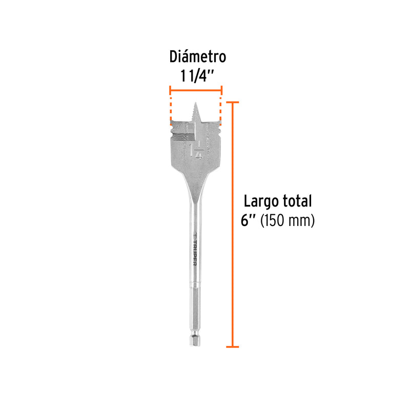 Broca para Madera Tipo Manita Truper 1"1/4