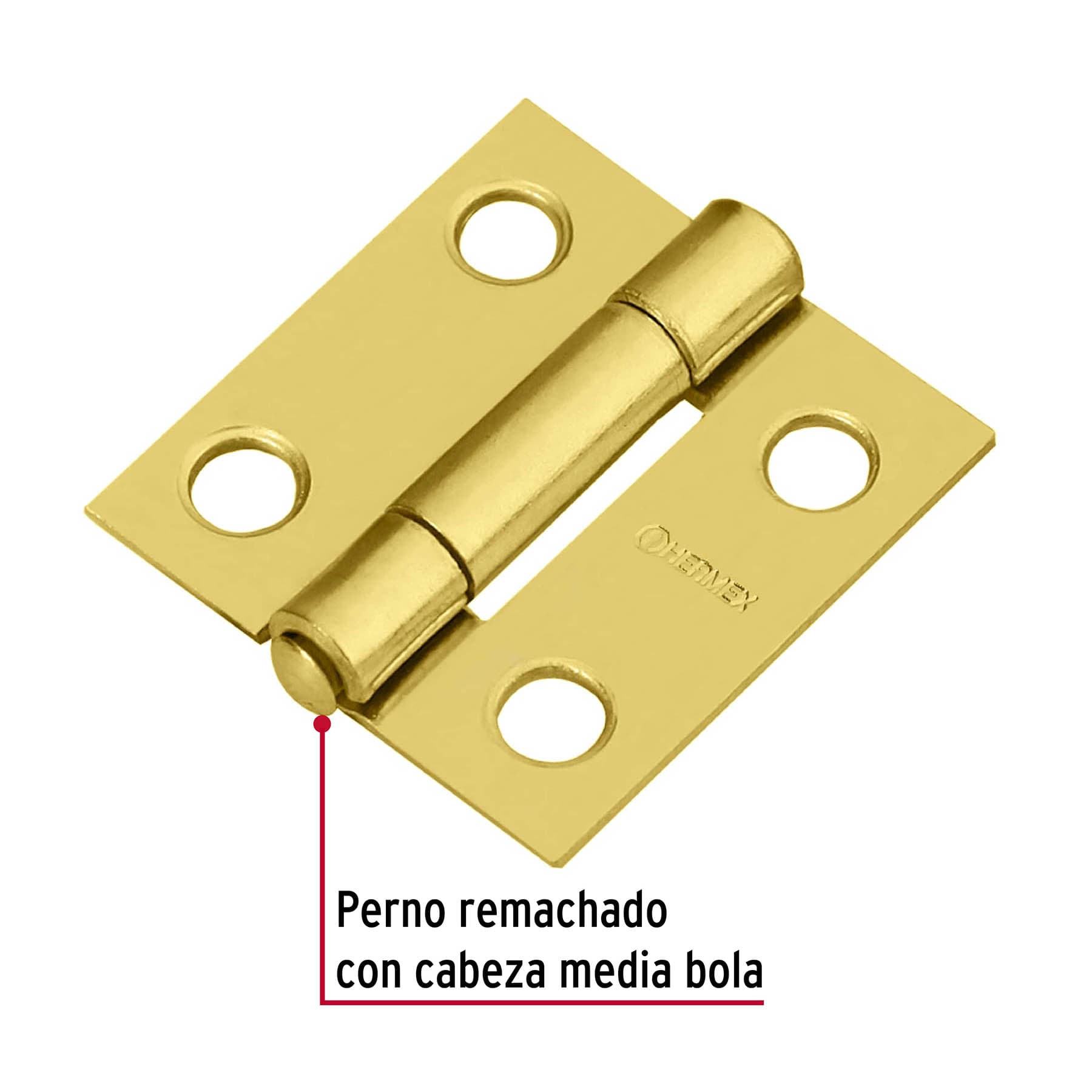 Bisagra Rectangular HERMEX Acero Latonado 1" X 7/8"
