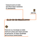 Broca para Concreto SDS PLUS Truper 1/2" x  6"