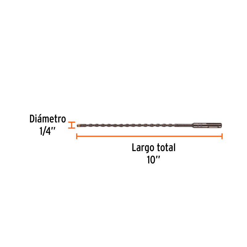 Broca para Concreto SDS Plus Truper 1/4" X 10" Truper