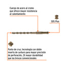 Broca para Concreto SDS Plus Truper 5/16" X 6"