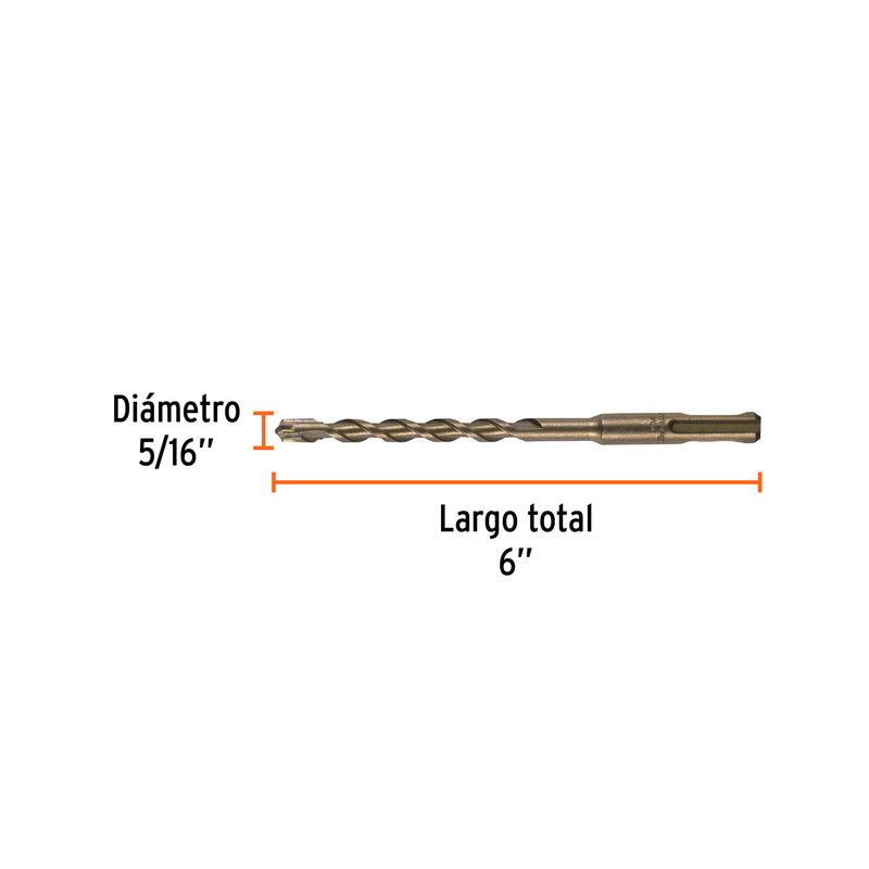 Broca para Concreto SDS Plus Truper 5/16" X 6"