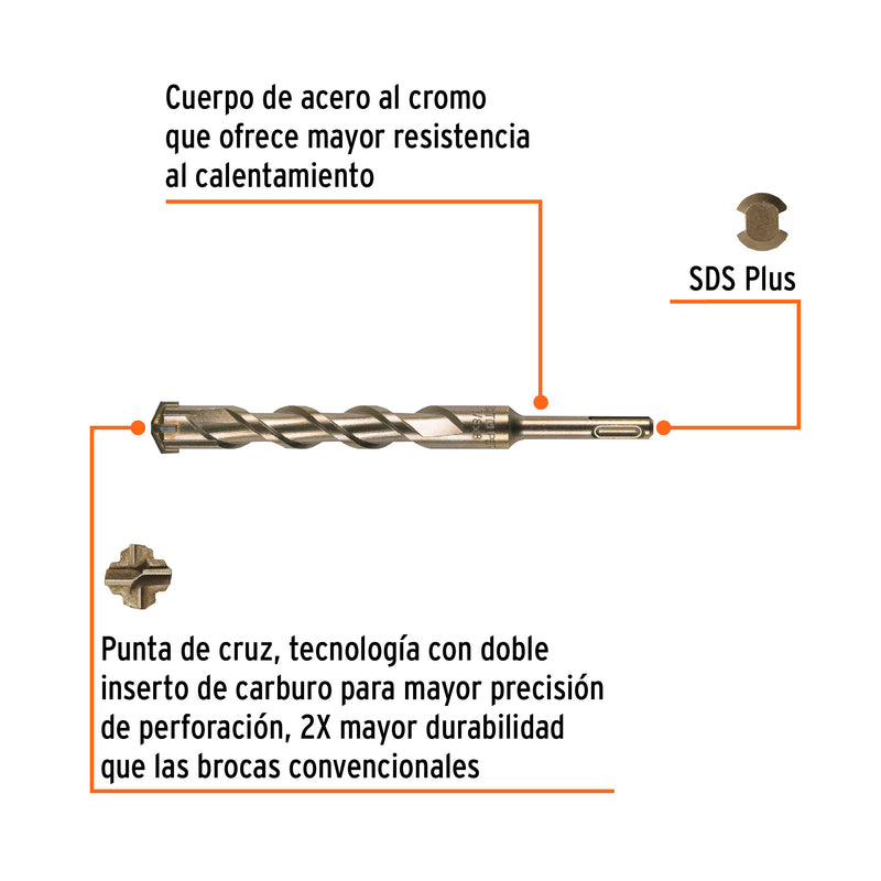 Broca para Concreto SDS Plus Truper 7/8" X  8"