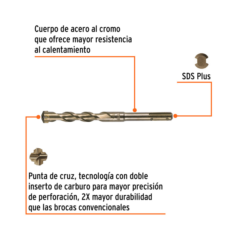 Broca para Concreto SDS Plus Truper 9/16" X  6"