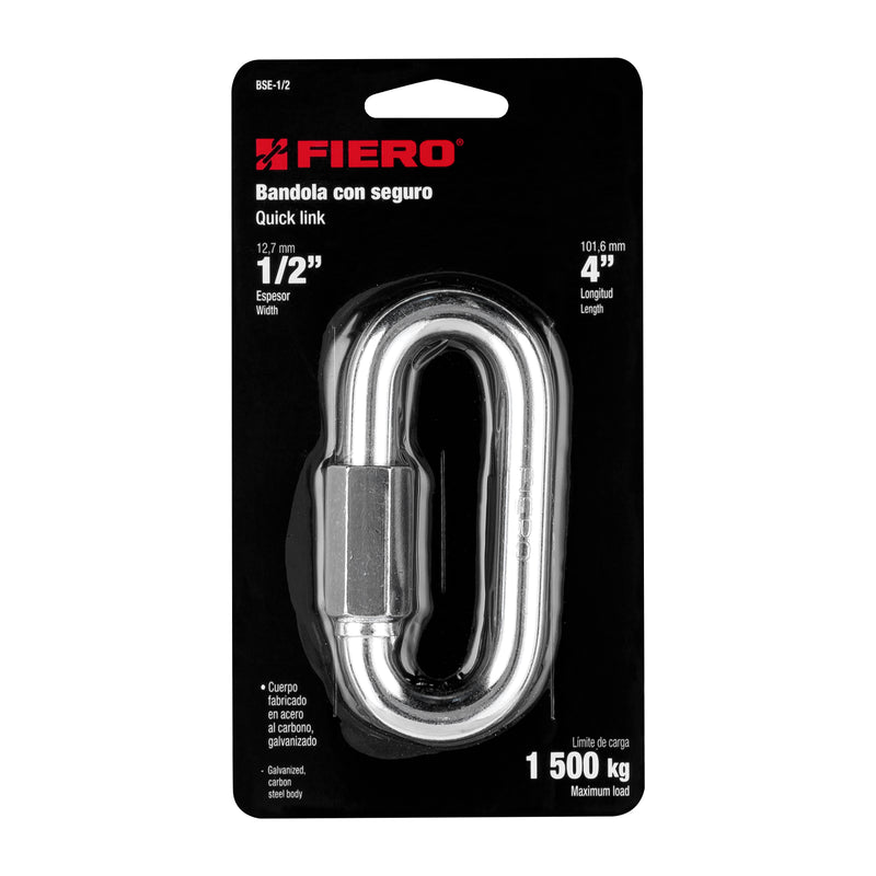 Bandola de Acero con Seguro Fiero 1/2" (13 mm)