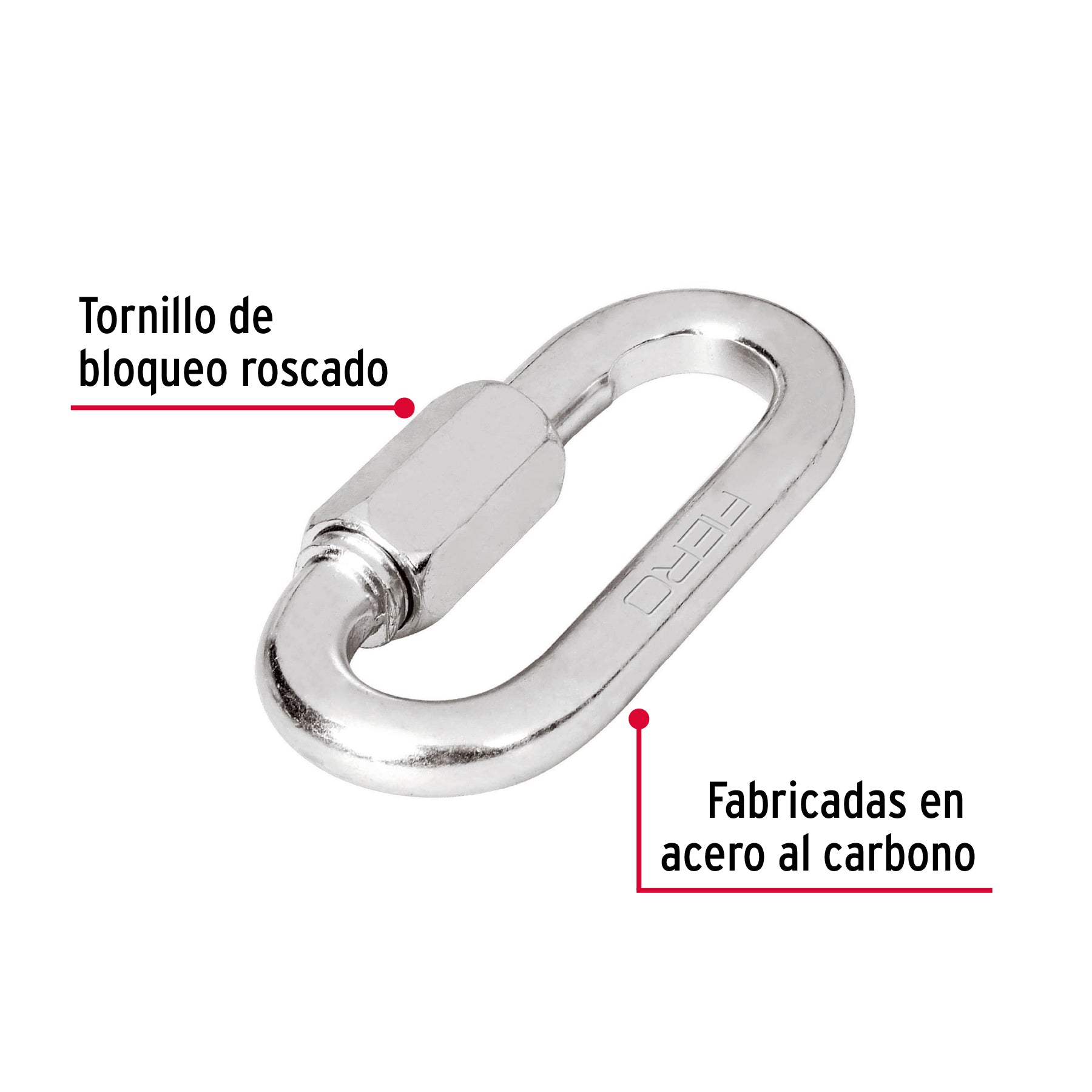 Bandola de Acero con Seguro Fiero 1/2" (13 mm)