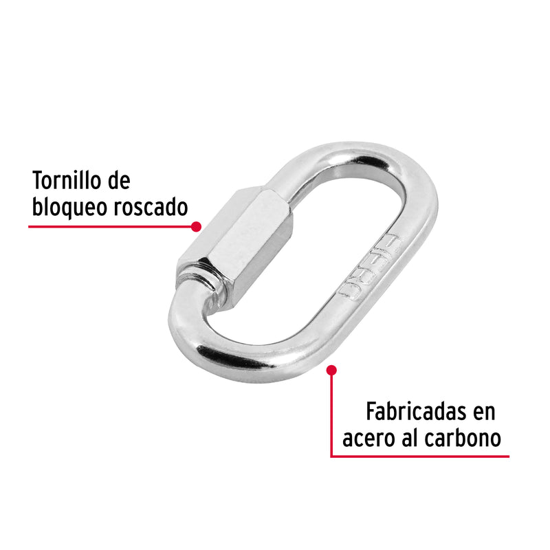 Bandola de Acero con Seguro Fiero 1/4" (6.5 mm)