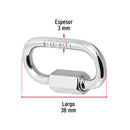 Bandola de Acero con Seguro Fiero 1/8" (3 mm)