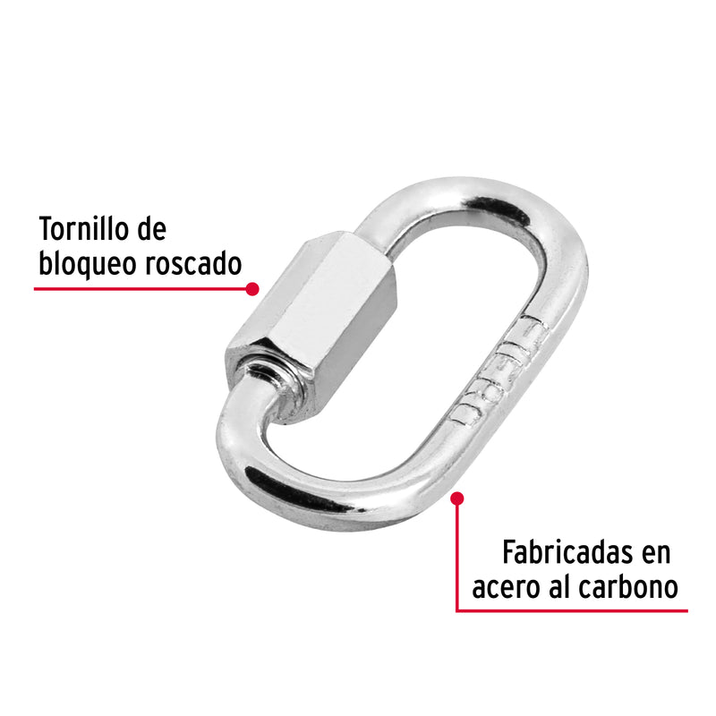 Bandola de Acero con Seguro Fiero 1/8" (3 mm)