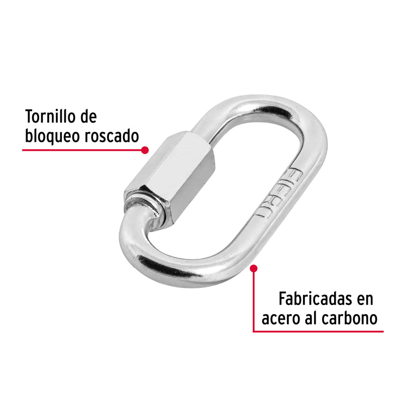 Bandola de Acero con Seguro Fiero 3/16" (5 mm)