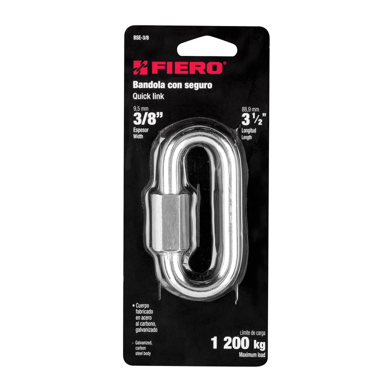 Bandola de Acero con Seguro Fiero 3/8" (9.5 mm)