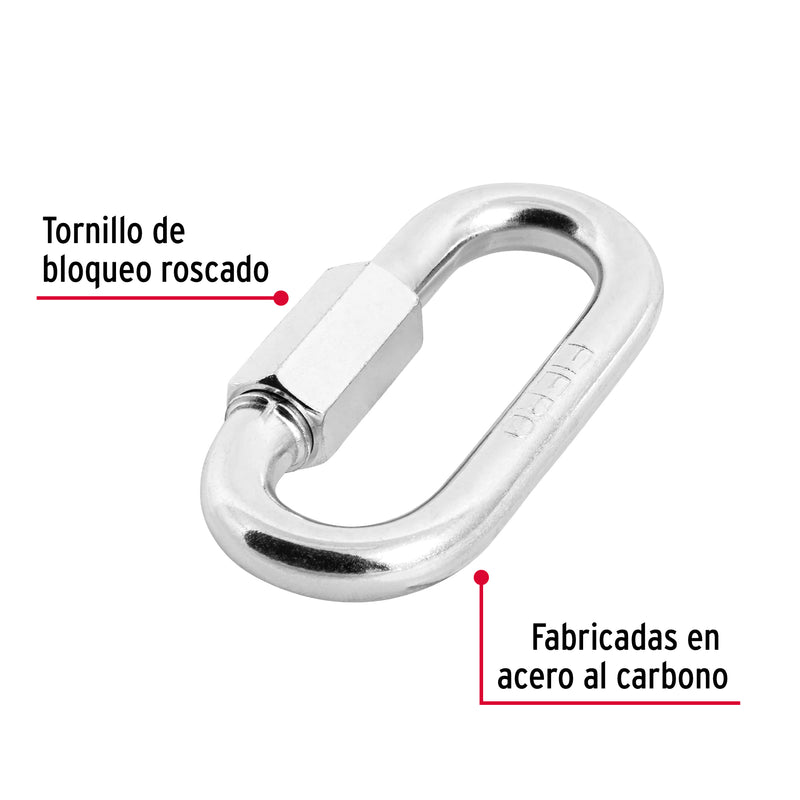 Bandola de Acero con Seguro Fiero 3/8" (9.5 mm)