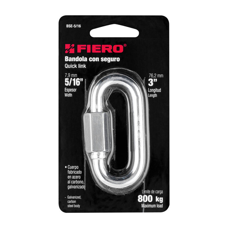 Bandola de Acero con Seguro Fiero 5/16" (8 mm)