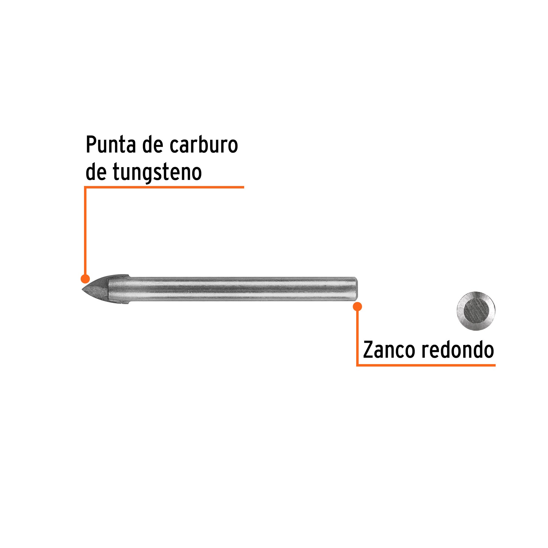Broca para Vidrio y Azulejo 3/8" Truper