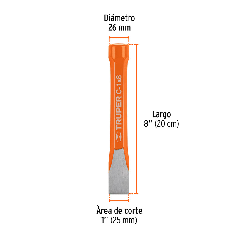 Cincel de Corte Frio Truper 1" x  8"