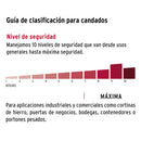 Candado de Acero 109 mm Llave de Puntos Gancho Largo Hermex