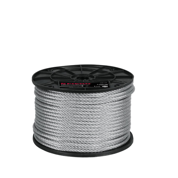Cable de Acero 7x7 Hilos Fiero 1/4" Carrete 75 Metros