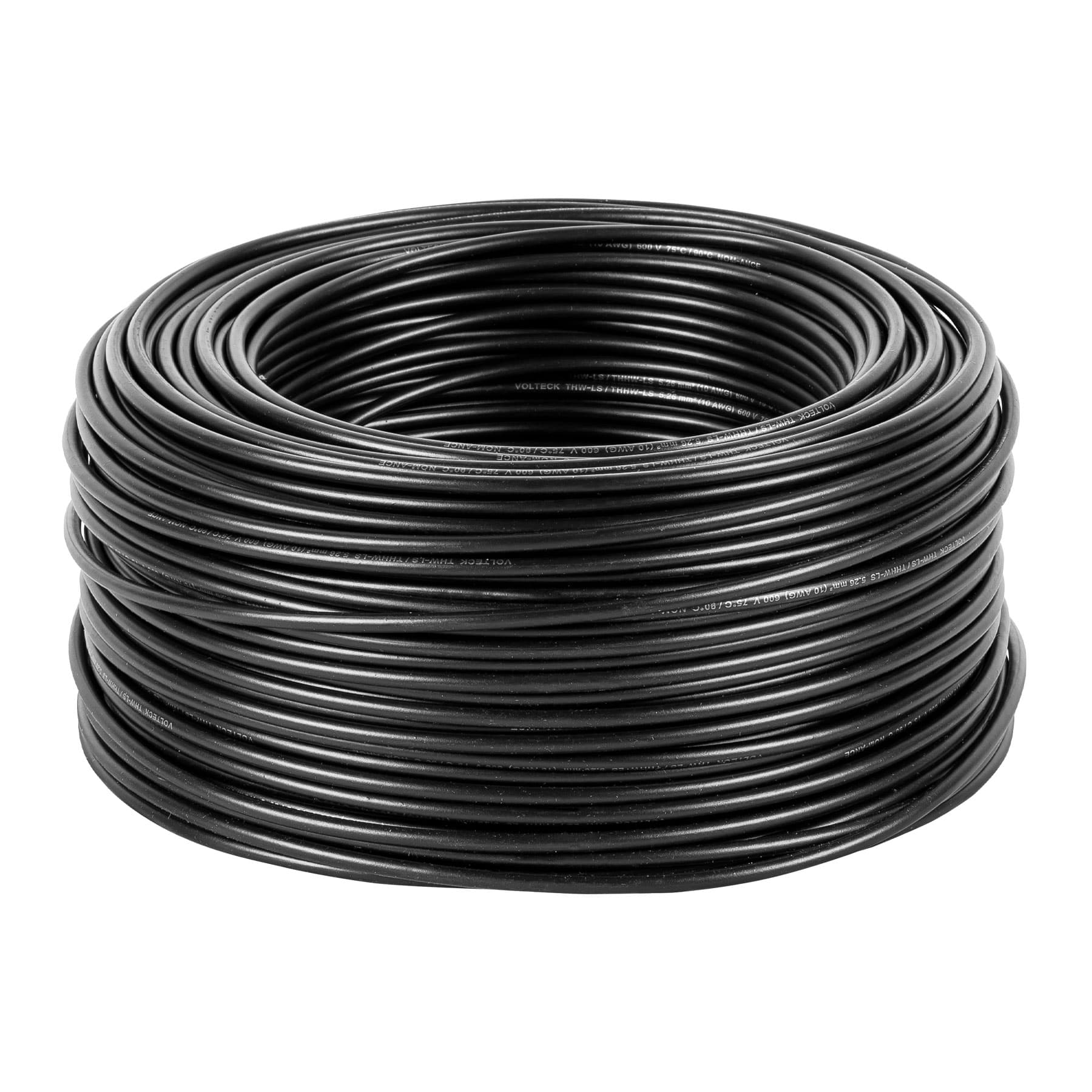 Cable THHW-LS 10 AWG Volteck Negro por Metro