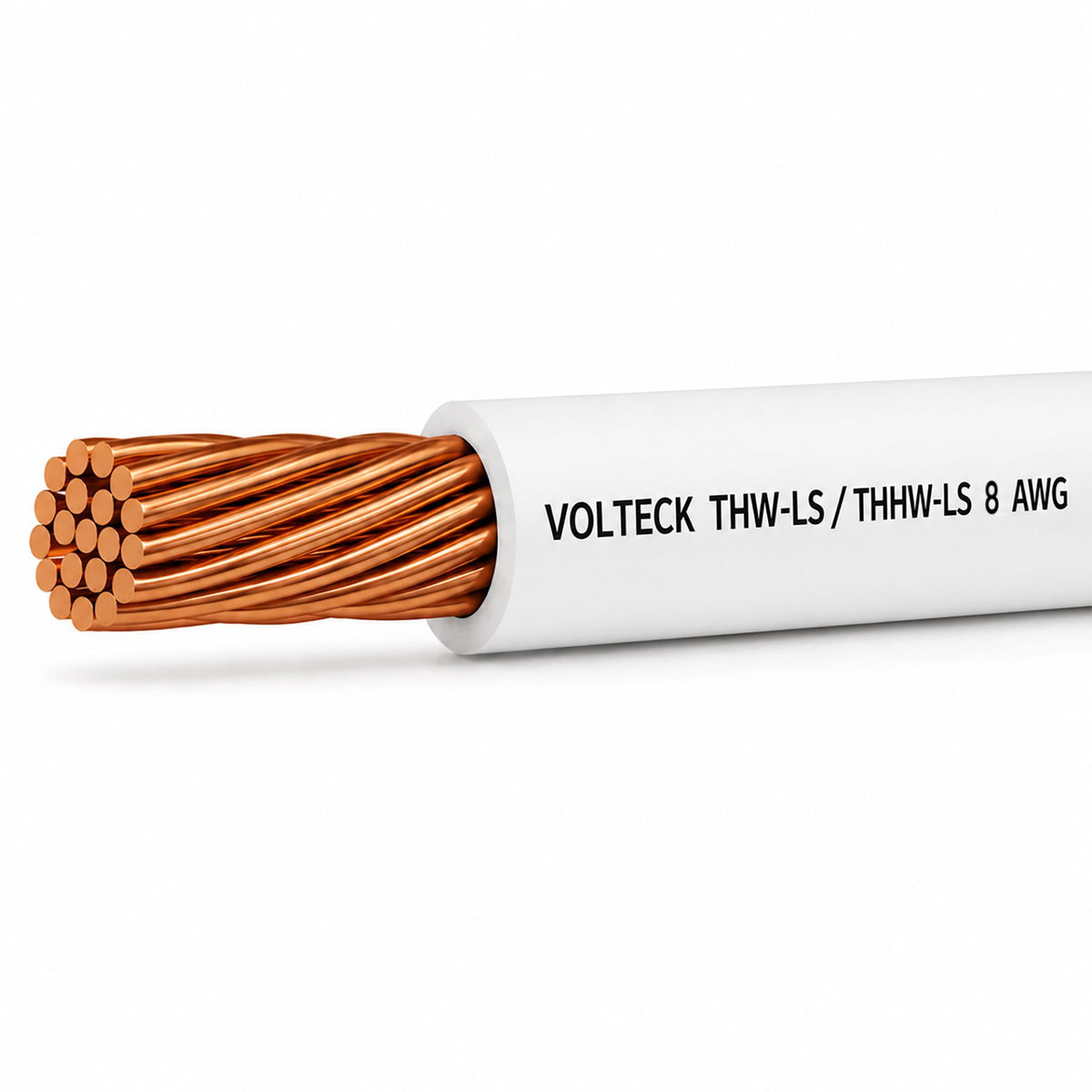 Cable THHW-LS  8 AWG Volteck Blanco por Metro