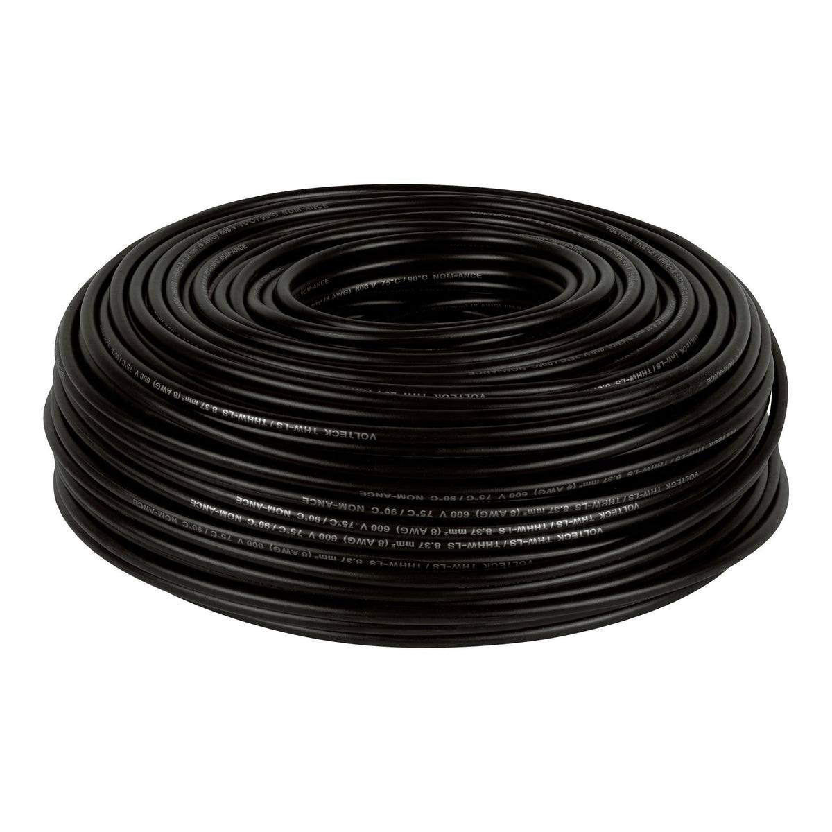 Cable THHW-LS  8 AWG Volteck Negro por Metro