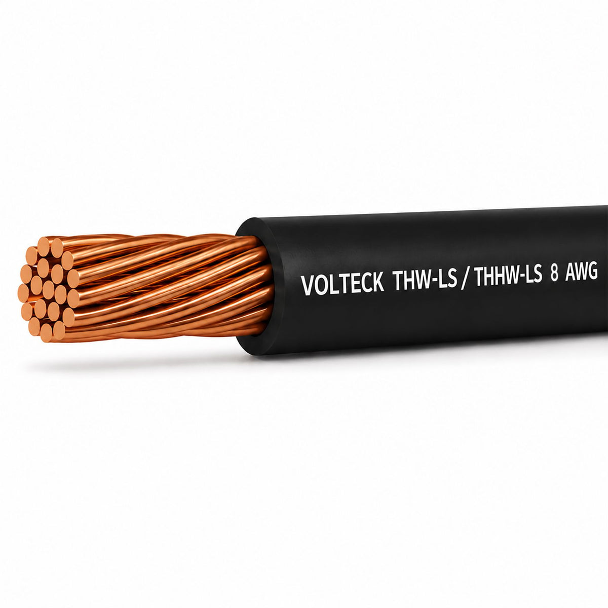 Cable THHW-LS  8 AWG Volteck Negro por Metro