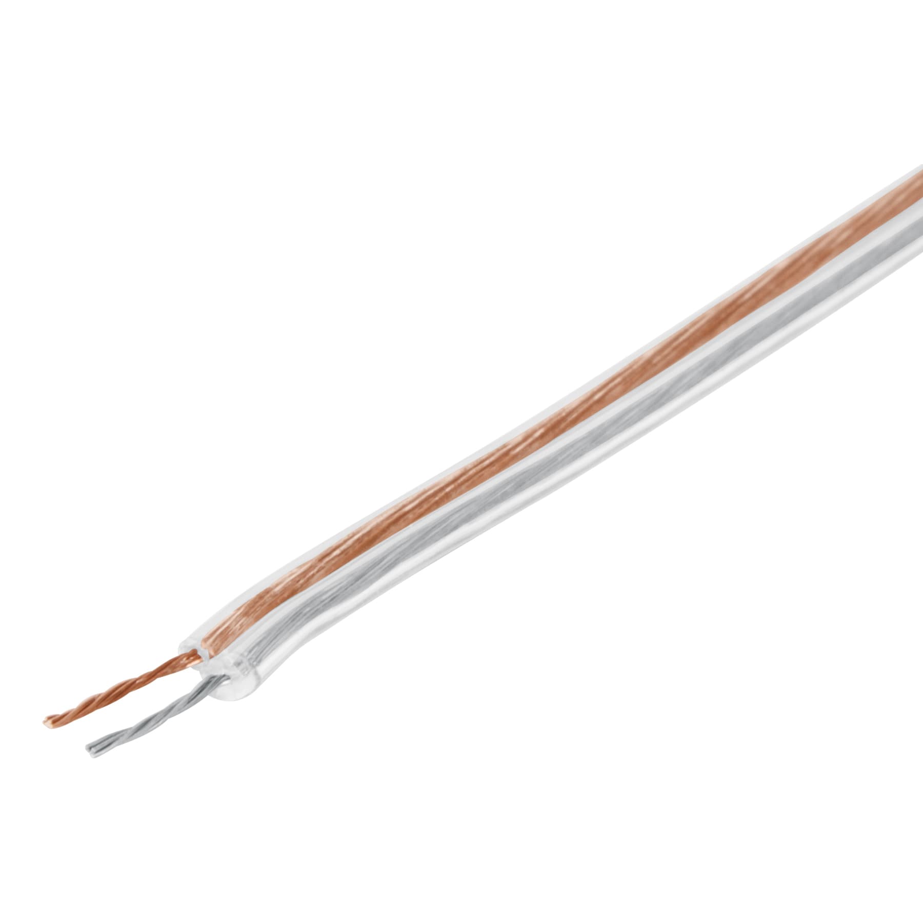 Cable Duplex para Bocina 18 AWG Transparente Volteck Rollo 100 Metros
