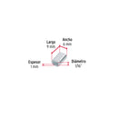 Casquillos Dobles de Aluminio para Cable de Acero Fiero 1/16" (1.5 mm) Bolsa 50 Piezas