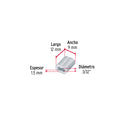 Casquillos Dobles de Aluminio para Cable de Acero Fiero 3/32" (2.5 mm) por Pieza