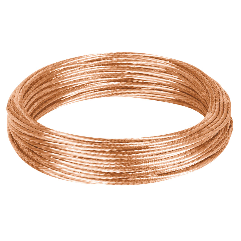 Cable Desnudo de Cobre Calibre 10 AWG Volteck Rollo  25 Mts