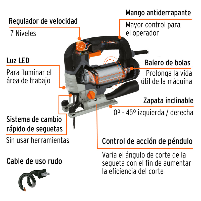 Sierra Caladora 750 Watts Truper Industrial