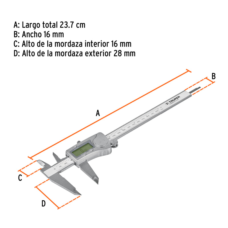 Calibrador Vernier Digital 6" Truper