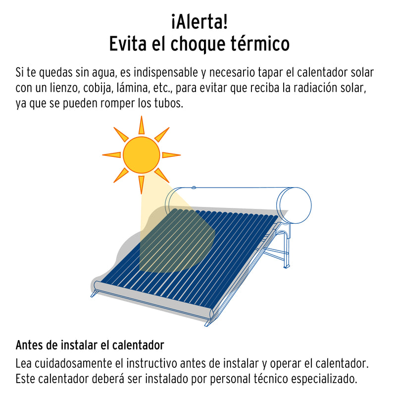 Calentador Solar de Agua de Alta Presion 12 Tubos 150 Litros Foset
