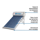 Calentador Solar de Agua de Baja Presion 12 Tubos 150 Litros Foset