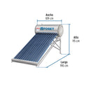 Calentador Solar de Agua de Baja Presion 12 Tubos 150 Litros Foset
