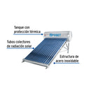 Calentador Solar de Agua de Baja Presion 15 Tubos 195 Litros Foset