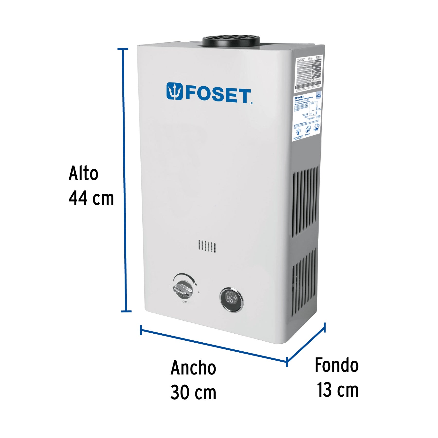 Calentador Instantaneo  6 Litros 1 Servicio Foset Gas Natural