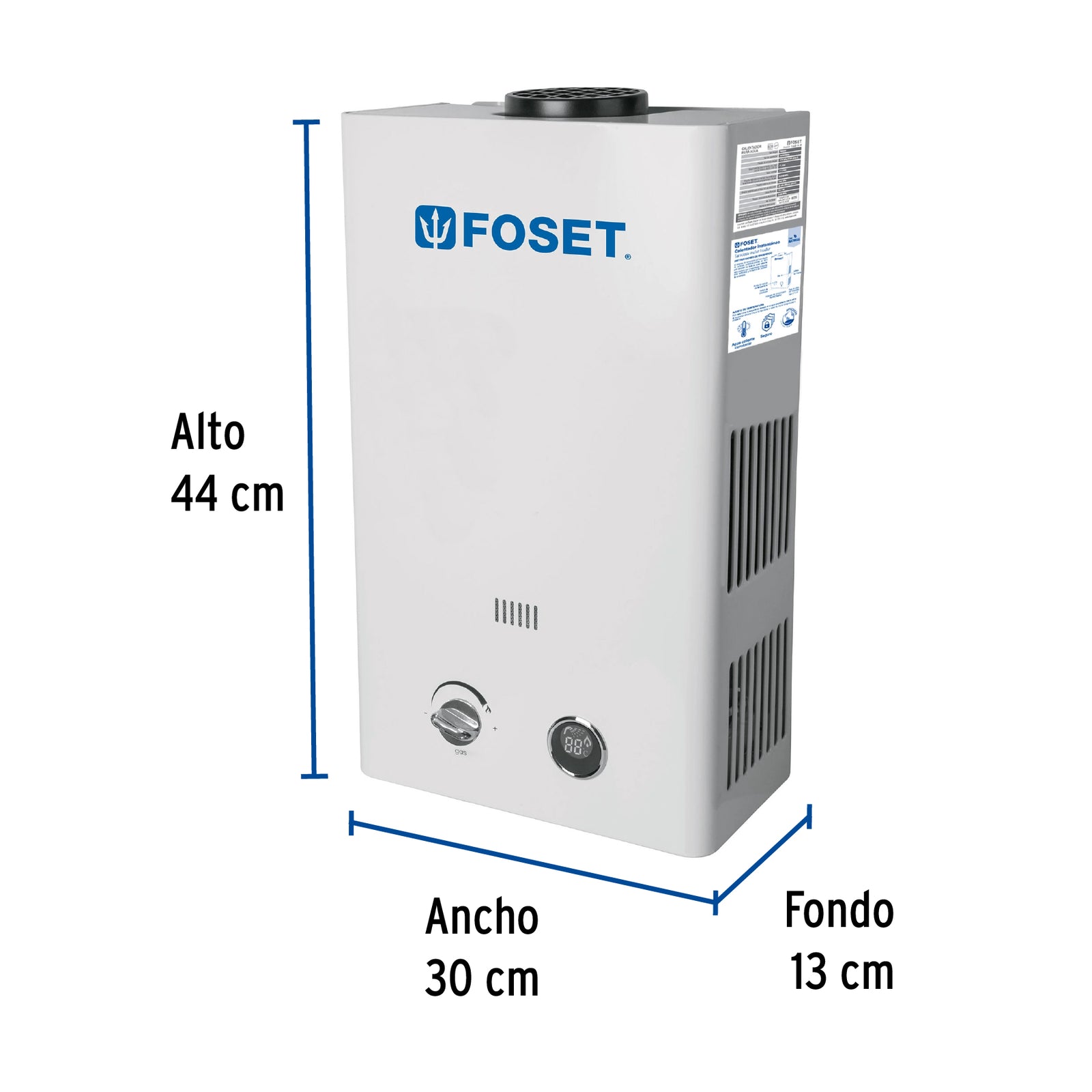 Calentador Instantaneo 6 Litros 1 Servicio Foset Gas Natural