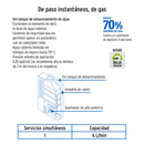 Calentador Instantaneo  6 Litros 1 Servicio Foset Gas Natural