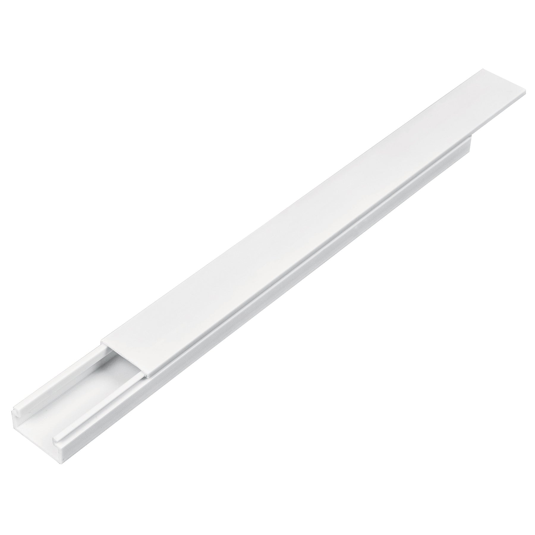 Canaleta de Plastico 2 mts de Largo 1/2" (10 mm X 20 mm) con Cinta Adhesiva