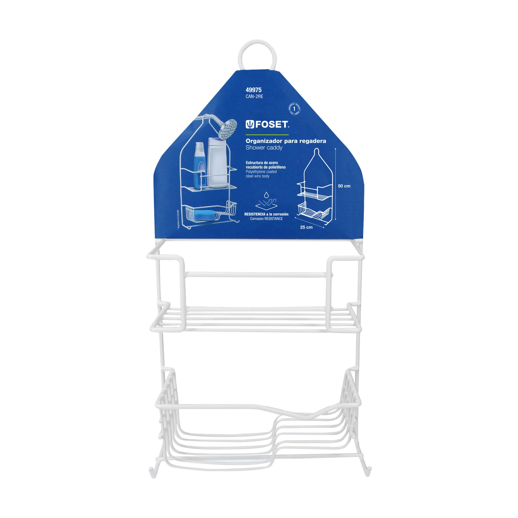 Organizador para Regadera con Cubierta Plastica FOSET