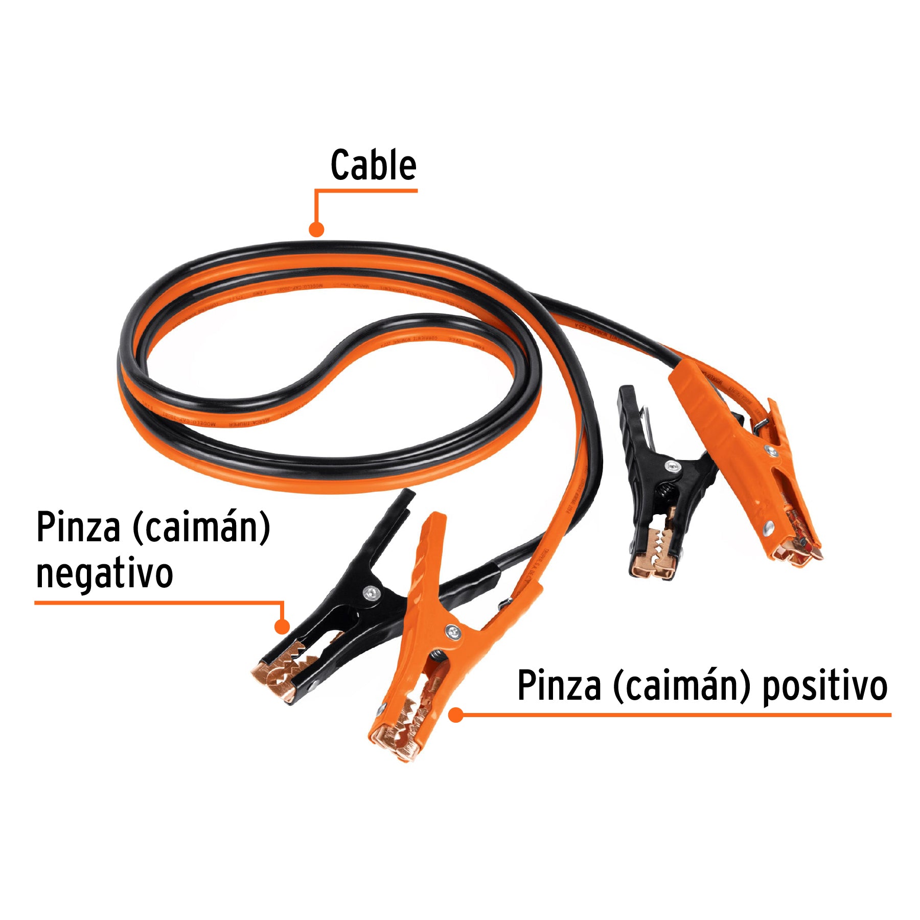 Cables pasa Corriente Calibre  8 AWG Largo 3 Metros Truper