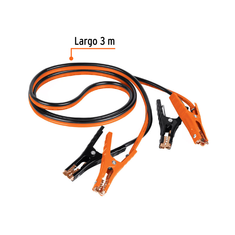 Cables pasa Corriente Calibre  8 AWG Largo 3 Metros Truper