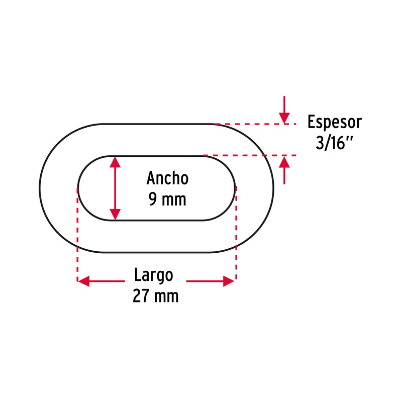 Cadena Pulida de 3/16" (5 mm) Fiero 1 Metro