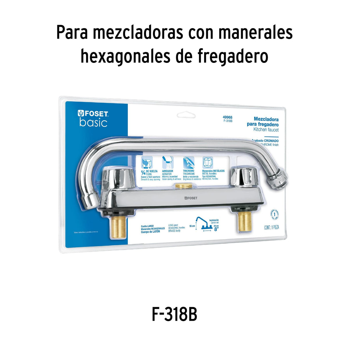 Juego de 2 Cartuchos Ceramicos para Mezcladoras FOSET