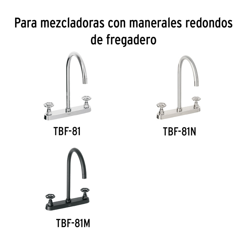 Juego de 2 Cartuchos Ceramicos para Mezcladoras Tubig Foset